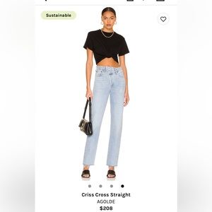 Agolde Criss cross straight jeans size 28